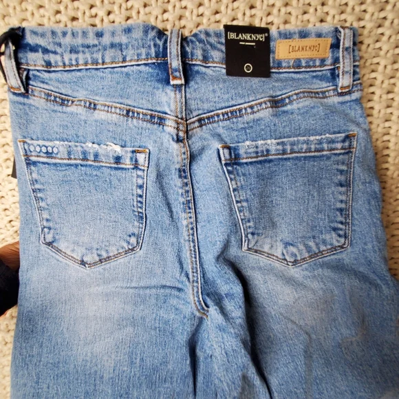Blanknyc Wide Leg jeans womens size 26 button fly blue denim nwt - Picture 8 of 9